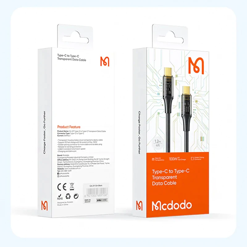 کابل USB-C مک دودو مدل CA-211 طول 1.2 متر